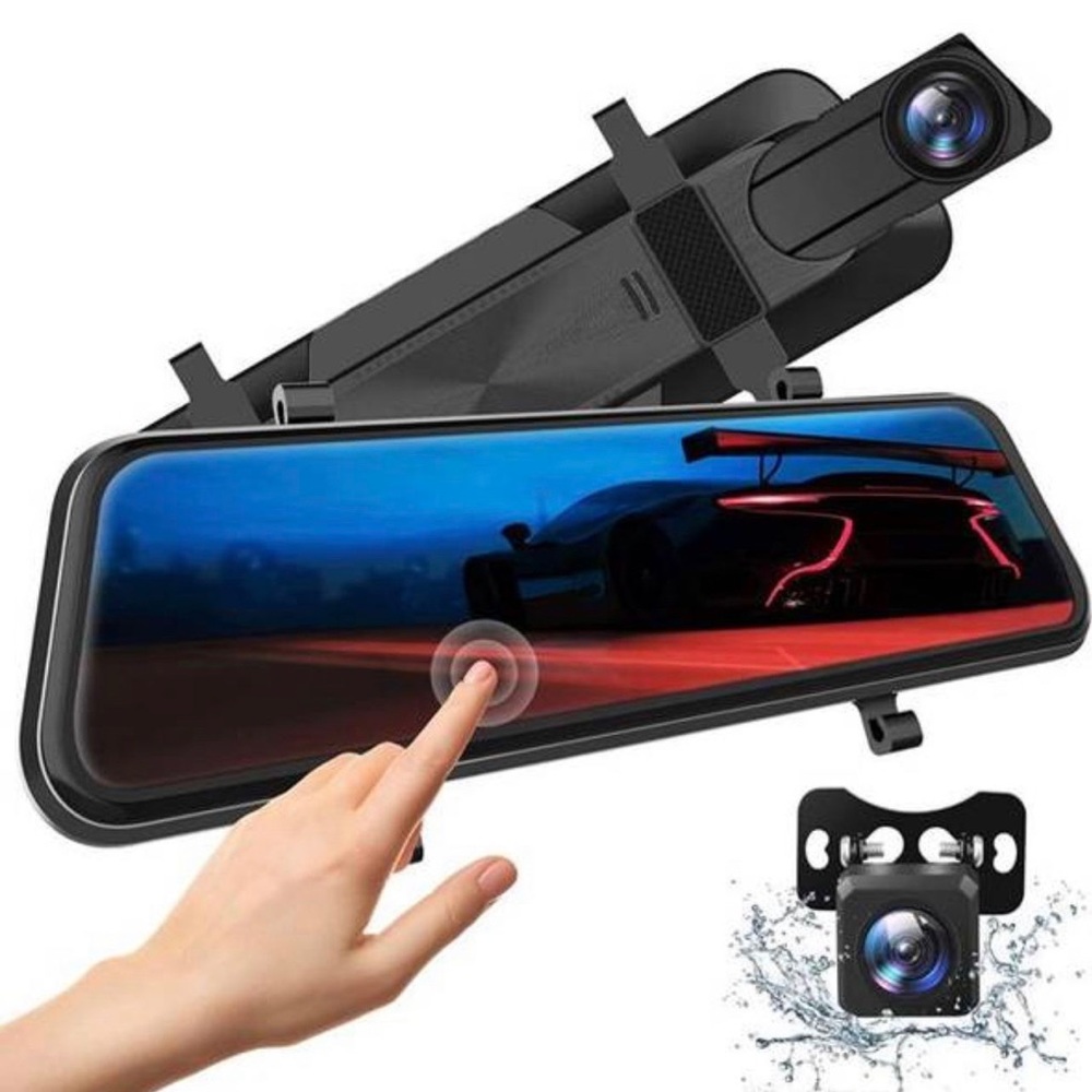 Mirror Dash Cam with MicroSDXC card